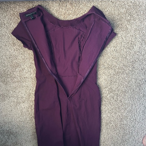 W Banana Republic Burgundy Wine Sheath Midi Dress Size 0 |E5 - Picture 5 of 8